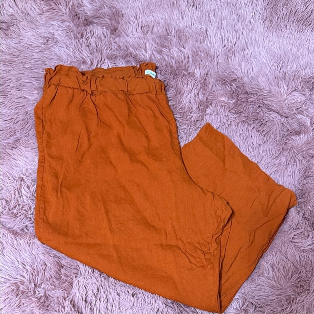 Calvin Klein Orange Wide Leg Pants